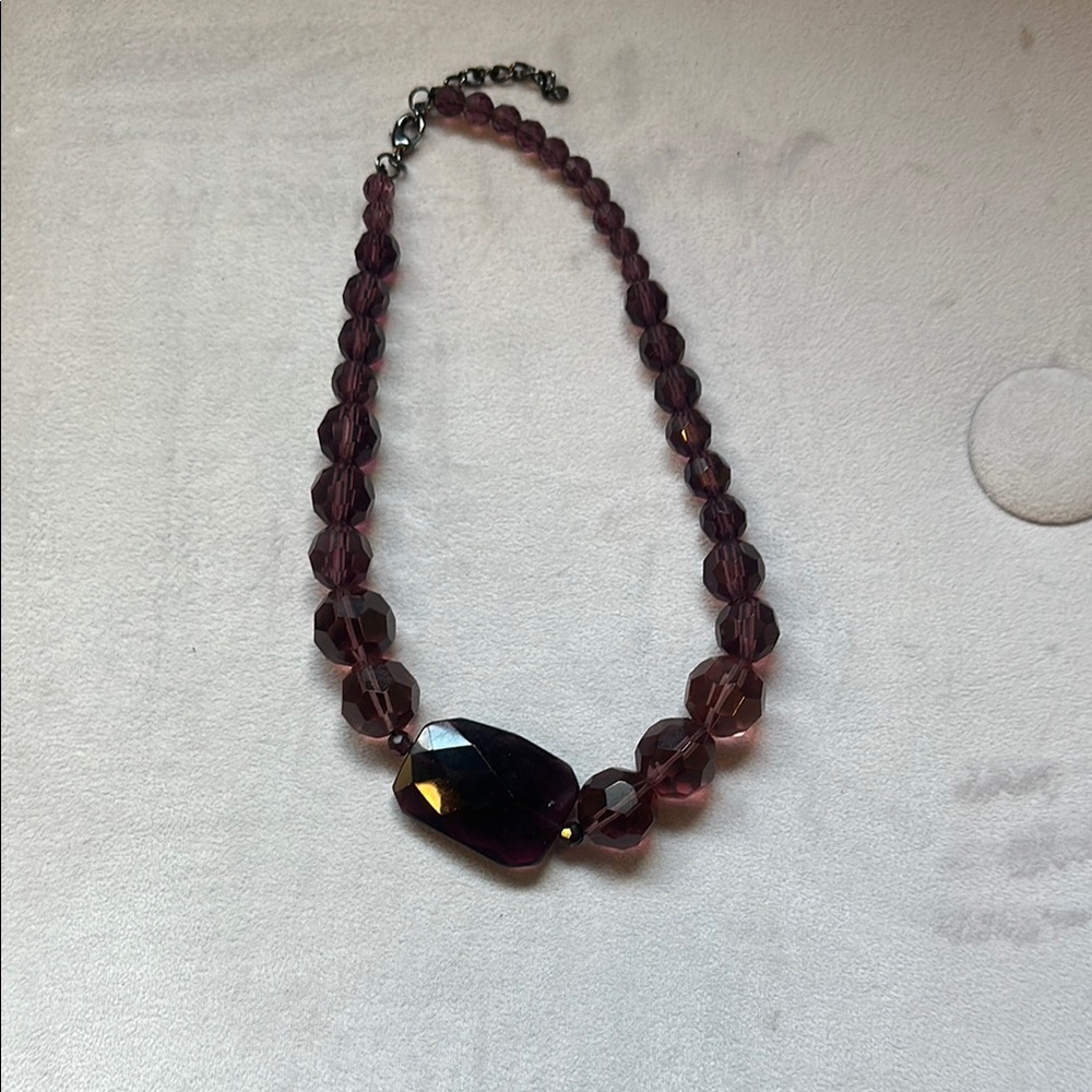 Elegant Purple Beaded Necklace